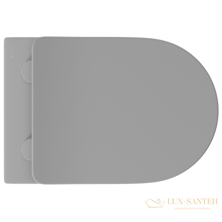 унитаз подвесной aqueduto cone, con0110, 525*360 безободковый, сиденье с микролифтом, серый матовый