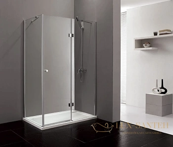 душевой уголок cezares verona-ah-1 verona-w-ah-1-120/90-p-cr-r 120x90 см, стекло рифленое