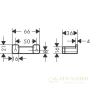 двойной крючок для полотенец addstoris hansgrohe 41755140 бронза