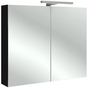 зеркальный шкаф jacob delafon odeon up eb796ru-274 80х65 см, черный