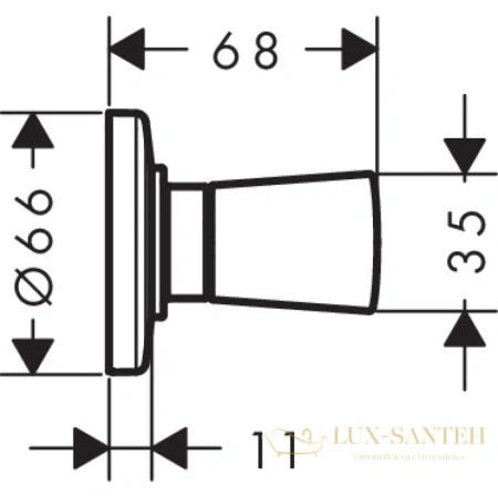 запорный вентиль hansgrohe logis 71970000, хром