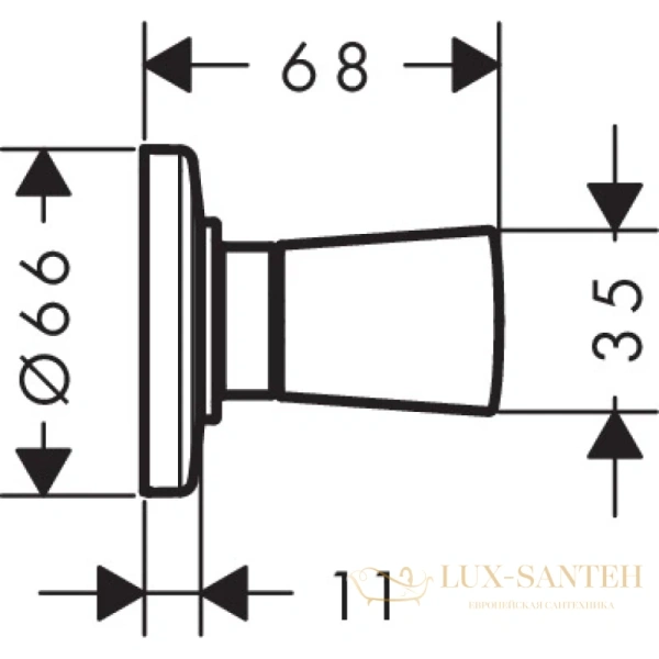 запорный вентиль hansgrohe logis 71970000, хром