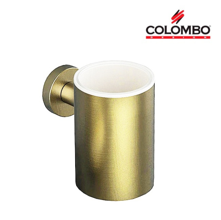 стакан colombo design plus w4902.om настенный, золото шлифованное