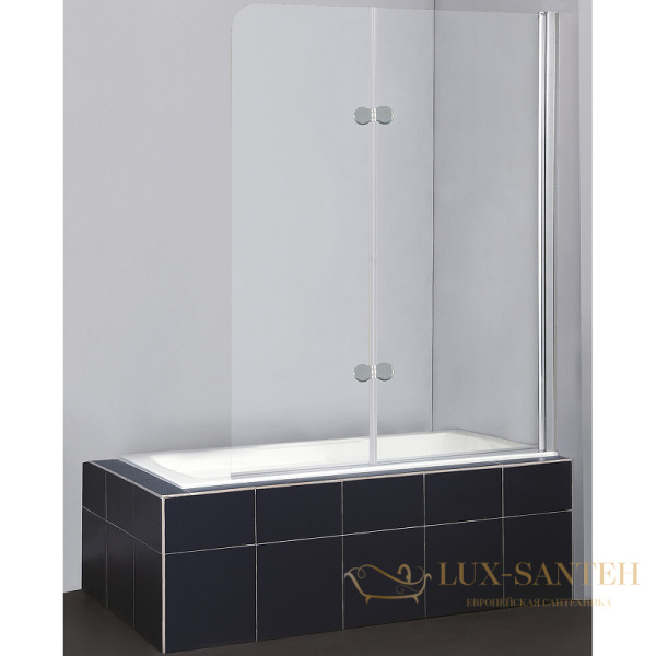 шторка на ванну belbagno sela sela-v-21-120/140-c-cr 120 см профиль хром, стекло прозрачное