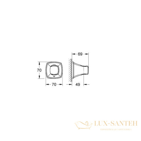 держатель настенный grohe grandera 27969000 для ручного душа, хром