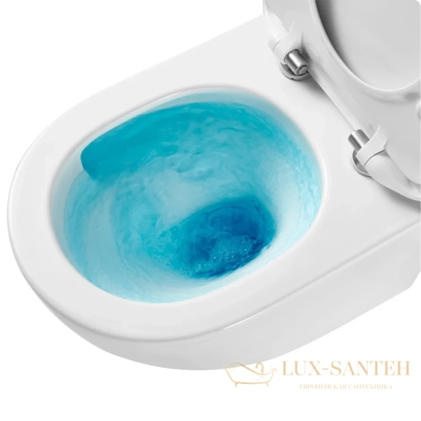 унитаз подвесной безободковый aquame aqm2002pro, смыв торнадо, с быстросъемным сиденьем softclose, белый глянцевый