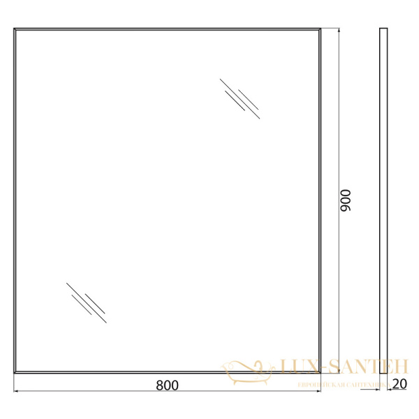 зеркало belbagno spc spc-al-800-900, хром