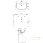 раковина simas lavabi d'arredo s57 bi*1 67x46 см, белый