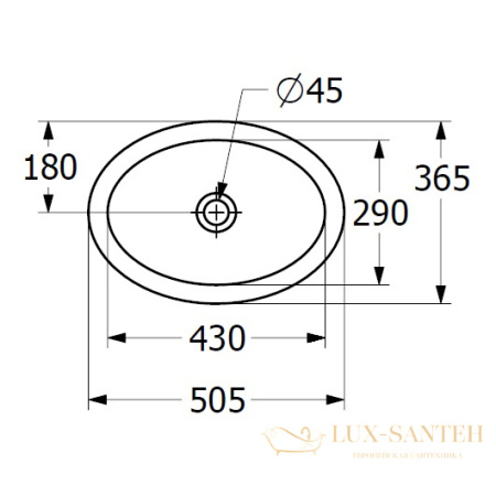 раковина villeroy&boch loop&friends 4a530001, 43х29 см, встраиваемая снизу столешницы, белый глянцевый