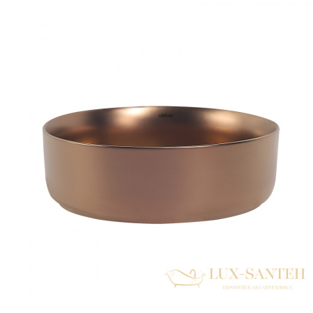 раковина накладная abber bequem ac2108mrg, 36х36 см, розовое золото матовый