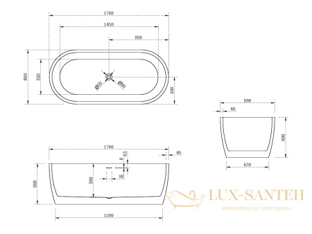 ванна акриловая свободностоящая abber ab9219, белый глянцевый
