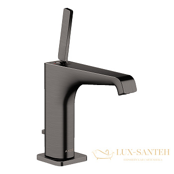 смеситель на раковины comfortzone 125, axor citterio, 36100340, с донным клапаном шлифованный черный хром