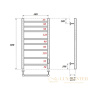 полотенцесушитель 400x800 электрический point аврора pn10848b п8 диммер справа, черный