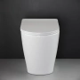 приставной безободковый унитаз ceramica nova highlight cn1812 с сиденьем микролифт, белый