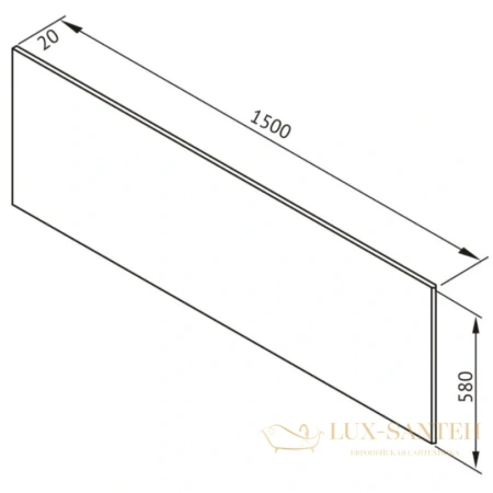 панель фронтальная berges 051001 150 см, белый