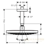 верхний душ hansgrohe raindance select s 240 2jet 26467400 с потолочным подсоединением, ½’ белый/хром
