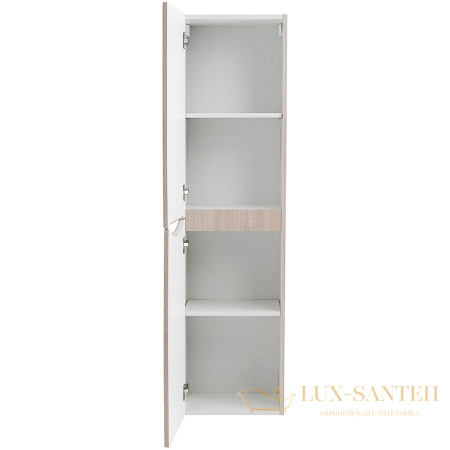 шкаф пенал belbagno fly-marino fly-marino-1500-2a-sc-rg-p-l 40 см l подвесной, rovere grigio