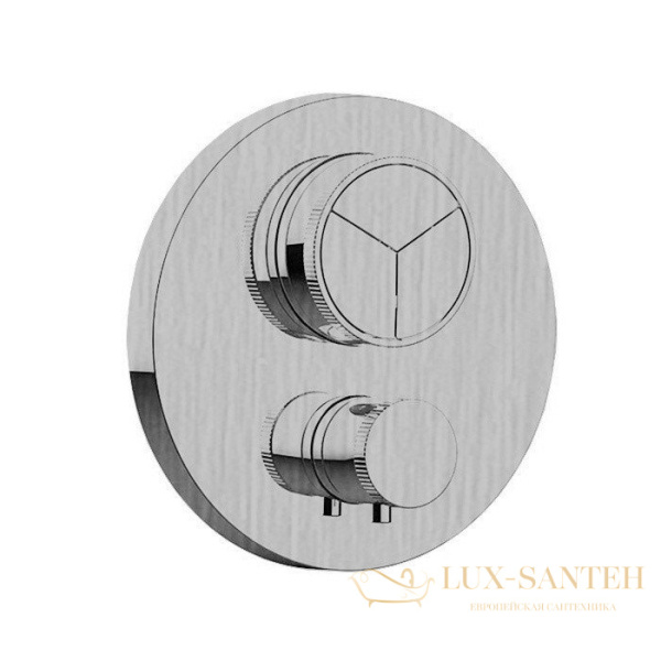 термостат для душа встраиваемый almar core e176633.nb, внешняя часть, на 3 выхода, никель брашированный