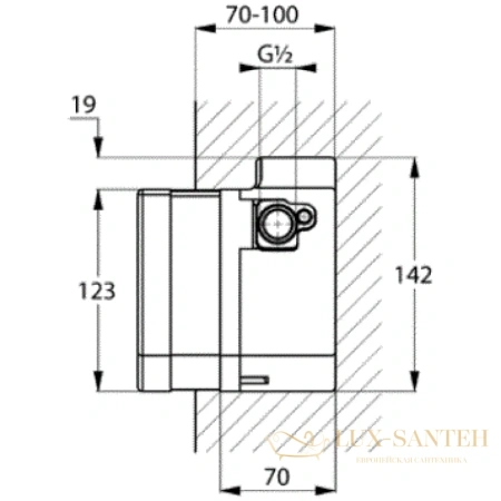 скрытая часть вентиля kludi zenta 38001 для раковины питание от сети 230v