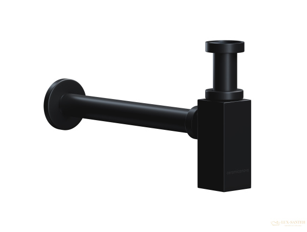 сифон для раковины ceramica nova, 70002mb, черный матовый