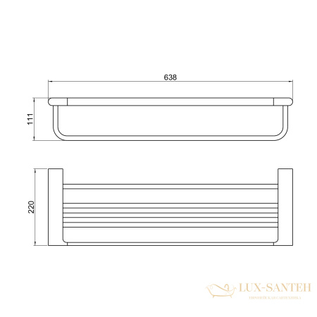 полка для полотенец timo luiro 18458/18, черное золото