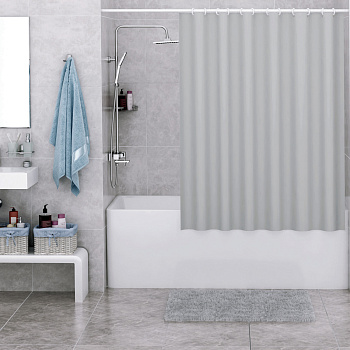 шторка для ванной wasserkraft oder sc-30503, цвет серый