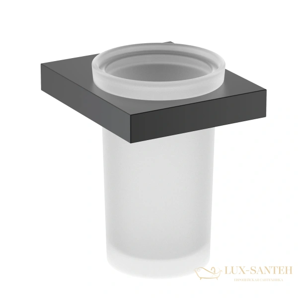 стакан для зубных щеток timo petruma 15233/03, черный матовый