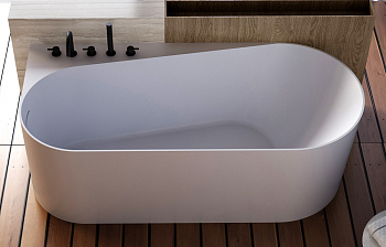 акриловая ванна abber ab9496-1.7 l, цвет белый
