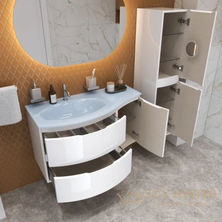 пенал cezares vague 44322 подвесной l/r, bianco lucido