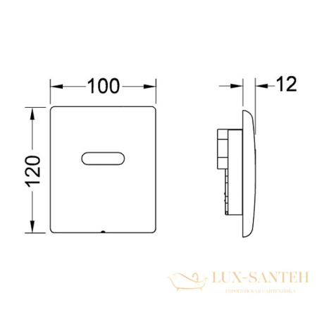 панель смыва с ик-датчиком tece teceplanus 9242352 питание от сети 12 в, сатин