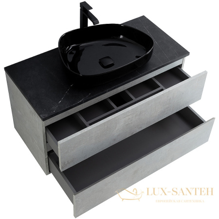 тумба под раковину cezares molveno 46 molveno 46-100-2c-so-bet 100 см подвесная, beton