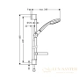душевой гарнитур hansgrohe croma 100 27775000 multi/unica’c 0,65 м, ½’ хром