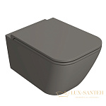 Унитаз подвесной безободковый GLOBO Stone, STS05.AT, 52х36х33h см, с креплениями, Agata