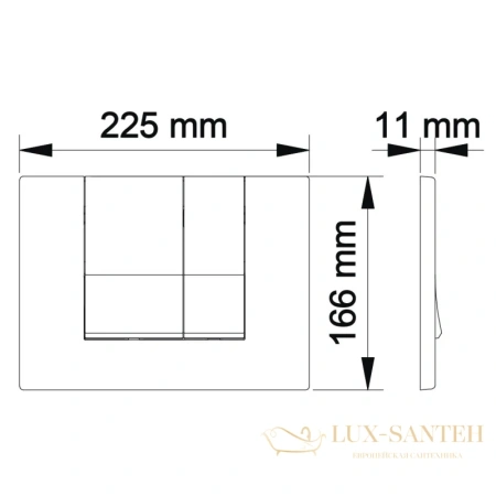 кнопка berges square 040041 для инсталляции novum s1, белый глянец