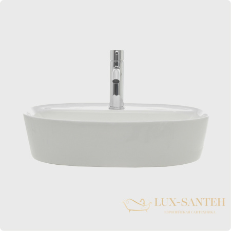 раковина накладная aquame aqm5002, 505*385 мм, 1 отверстие под смеситель, белый глянцевый