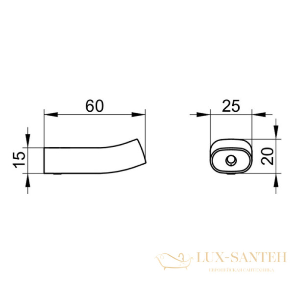 крючок для ванной keuco edition 400 11514130000, одинарный, латунь, хром черный шлифованный