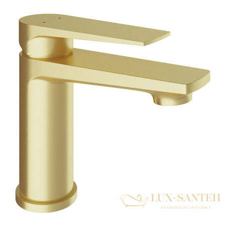 смеситель для раковины aqueduto linha m, lin0250, золото шлифованное