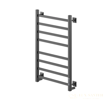 полотенцесушитель электрический кабельный ника step-1 80/50 ral9005 черный матовый u