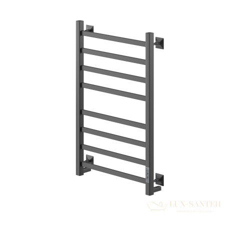 полотенцесушитель электрический кабельный ника step-1 80/50 ral9005 черный матовый u