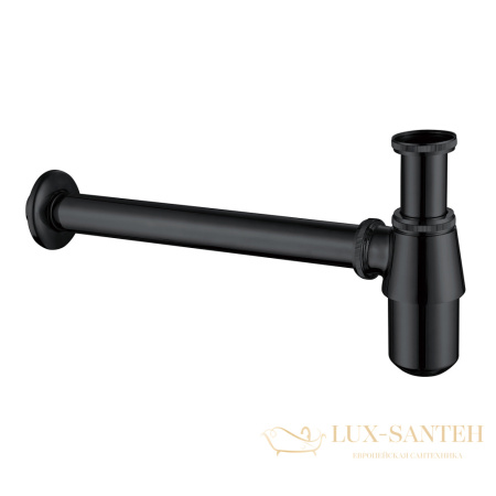 сифон для раковины abber af0032b черный матовый
