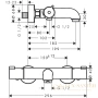 термостат для ванны hansgrohe ecostat 1001 cl 13201000, хром
