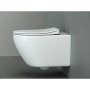 подвесной безободковый унитаз ceramica nova pearl cn8001 с сиденьем микролифт, белый