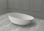 ванна свободностоящая из искусственного камня abber stein as9611-1.6, 160х75х55h см, белый матовый 