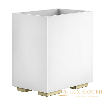 корзина для мусора белая gessi inverso accessories 20990.727, brass brushed pvd