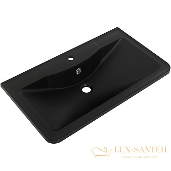 раковина belbagno bb800/455-lv-art-alr-nero 80 см, черный матовый
