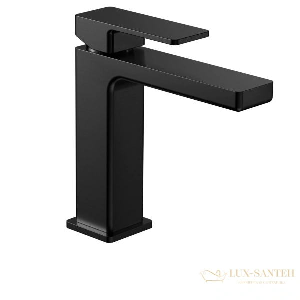 смеситель для раковины aquame savona aqm6810mb, без донного клапана, черный матовый