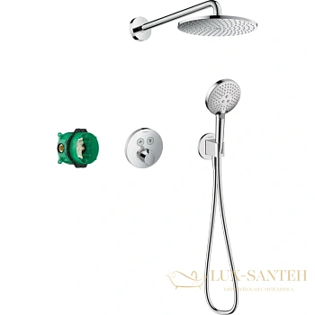 душевая система скрытого монтажа hansgrohe raindance s 240 1 jet powderrain с showerselect s 27951000