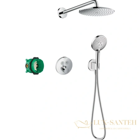 душевая система скрытого монтажа hansgrohe raindance s 240 1 jet powderrain с showerselect s 27951000