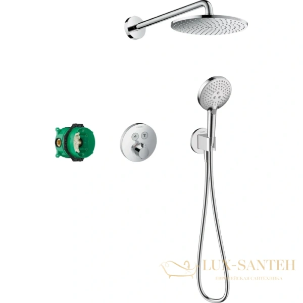 душевая система скрытого монтажа hansgrohe raindance s 240 1 jet powderrain с showerselect s 27951000