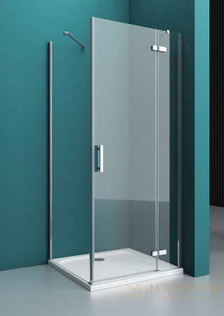 душевой уголок belbagno kraft kraft-ah-12-120/80-c-cr-r 120х80 см профиль хром, стекло прозрачное 